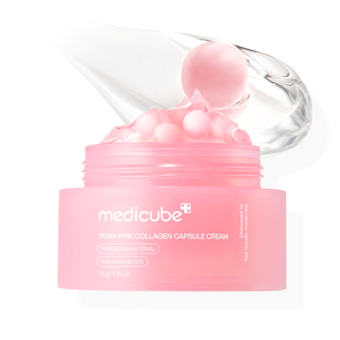 Medicube PDRN Pink Collagen Capsule Cream – Kollagen Creme mit Kapsel-Technologie für strahlende Haut