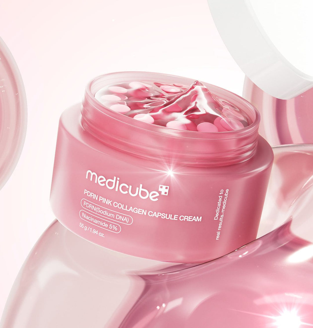 Medicube PDRN Pink Collagen Capsule Cream – Kollagen Creme mit Kapsel-Technologie für strahlende Haut